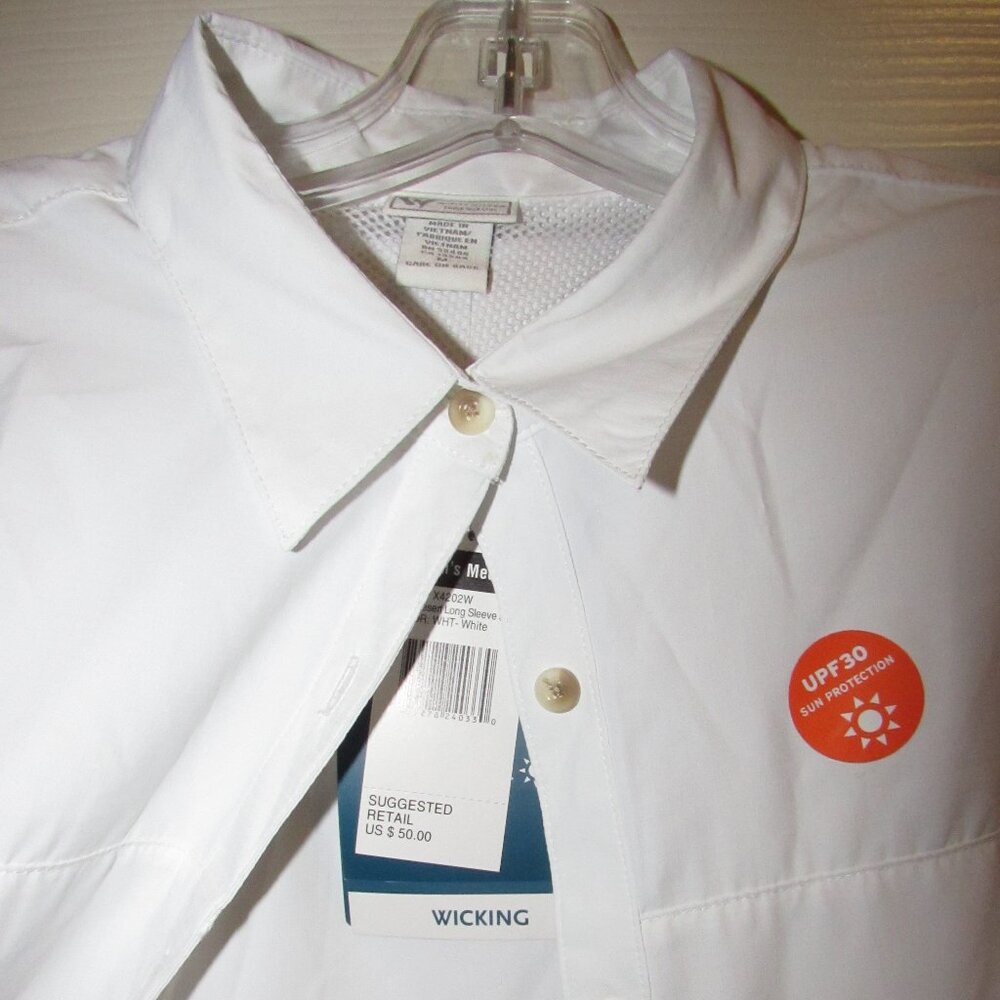 White Sierra Wicking UPF30 Womans Medium Long Sleeve Shirt Brand New with Tags